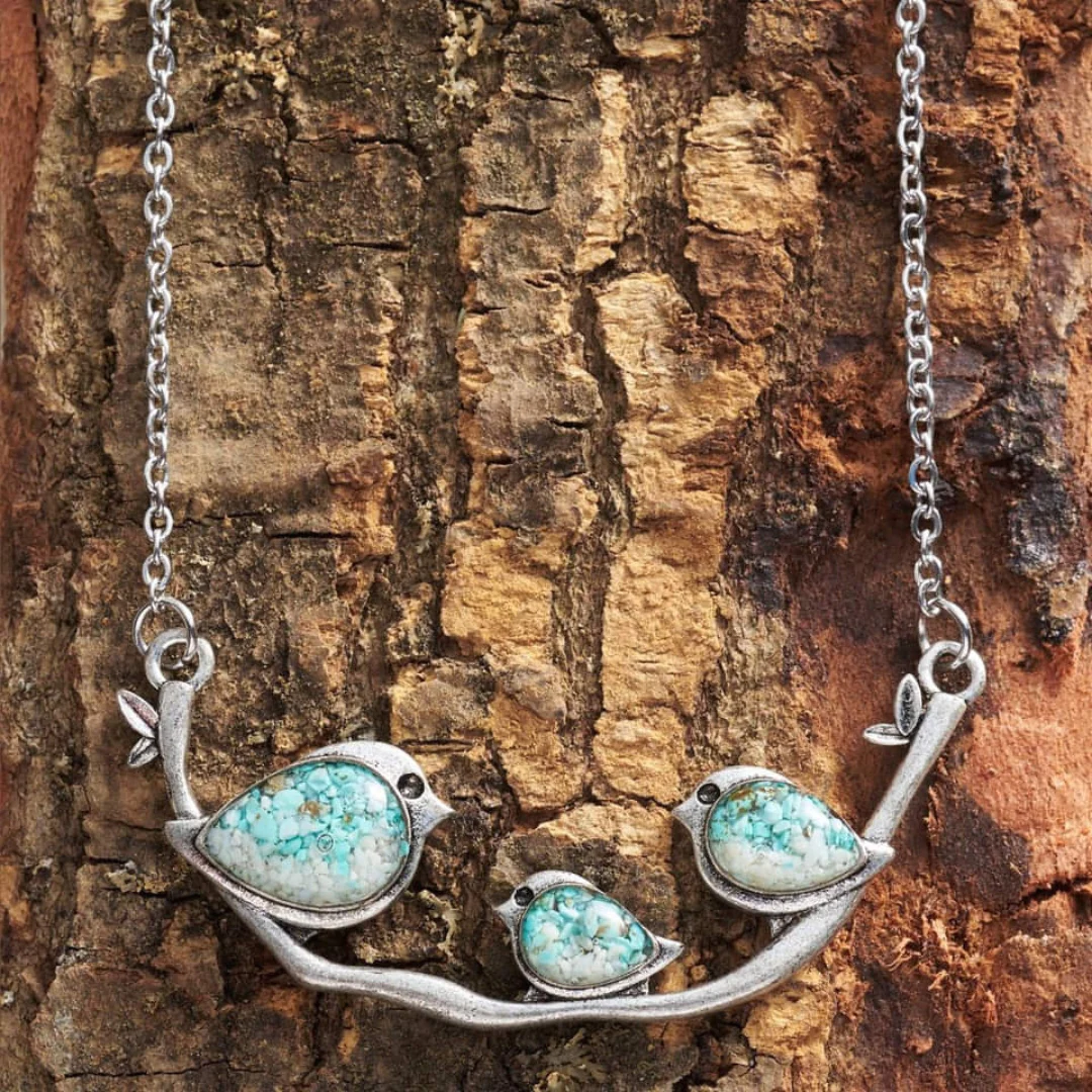 Vintage Birdie Zilveren Ketting