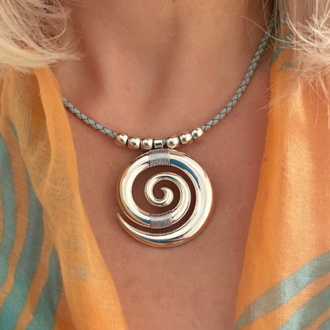 Vintage Spiral Zilveren Ketting