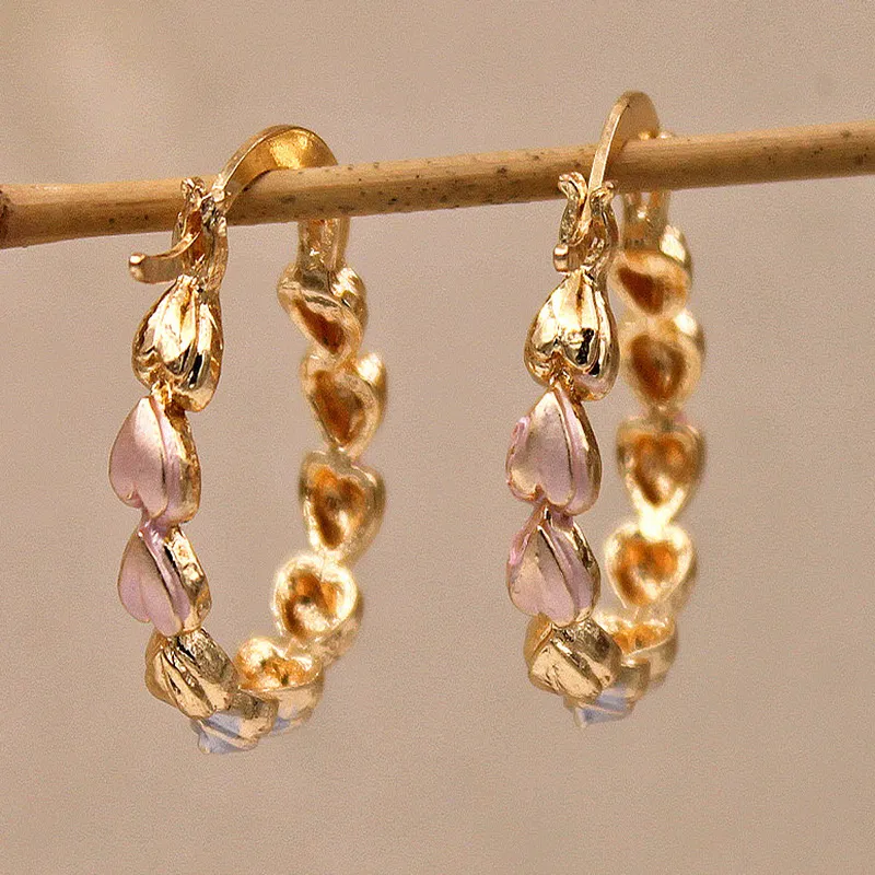 Vintage Gouden Hart Oorbellen