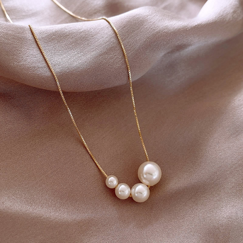 Vintage Zweedse Zoetwaterparelketting