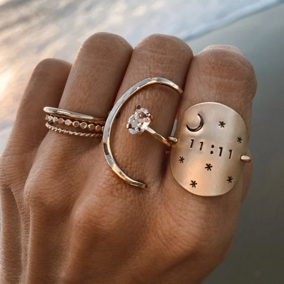 Vintage Maan Zirconia Ring Set