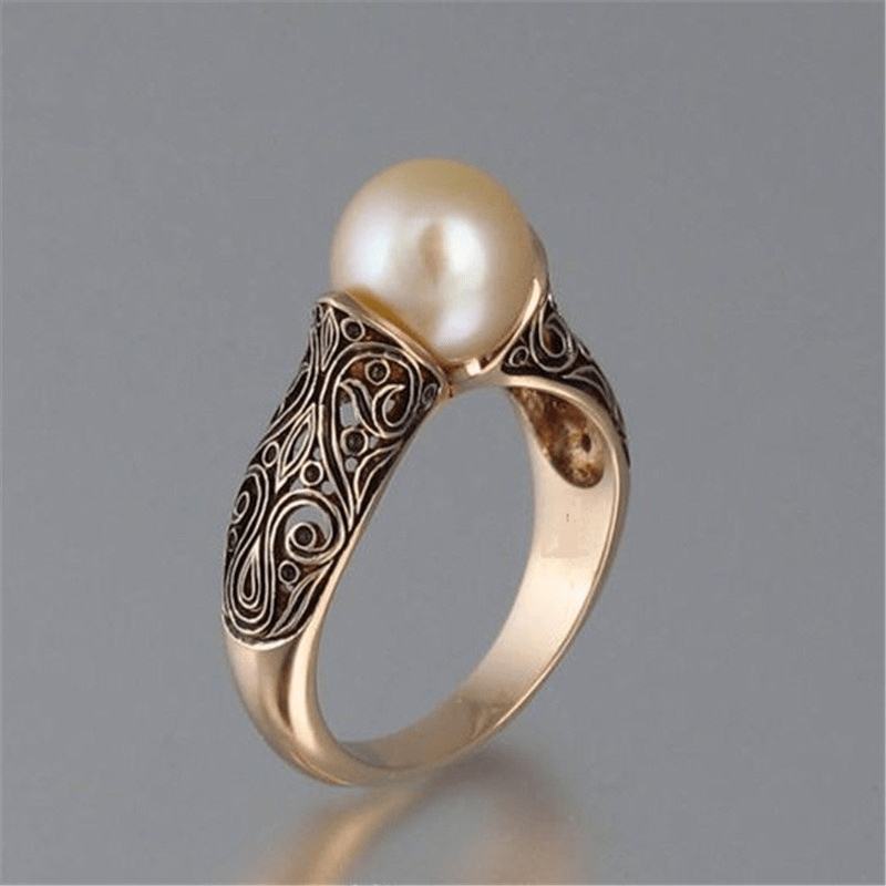 Vintage Parels Gouden Ring