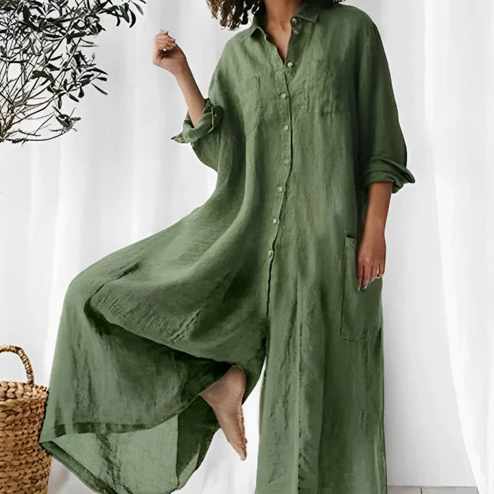 Angi - Elegant Linen Jumpsuit