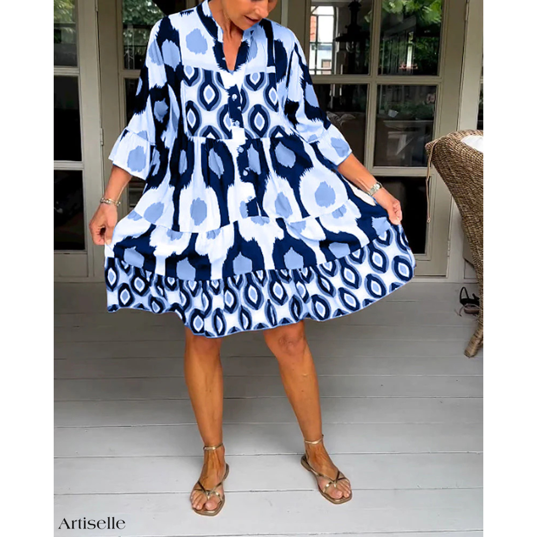 Millie | Stylish Printed Dress with Three-Quarter Sleeves