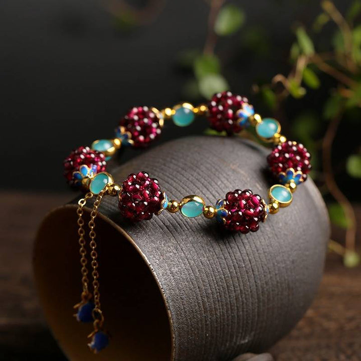 Natuurlijke Steen Bessen Armband