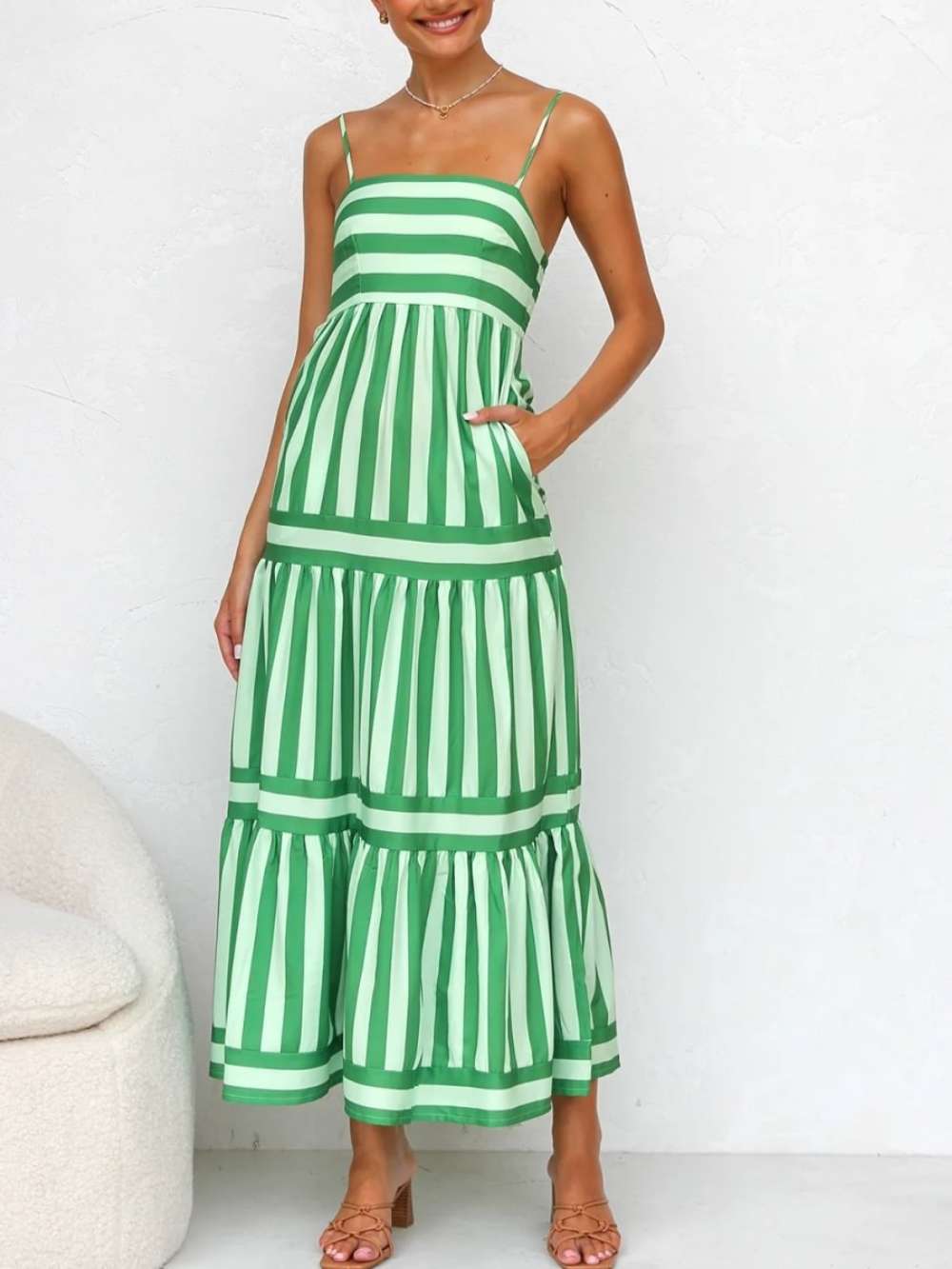 Rosa | Striped Maxi Dress