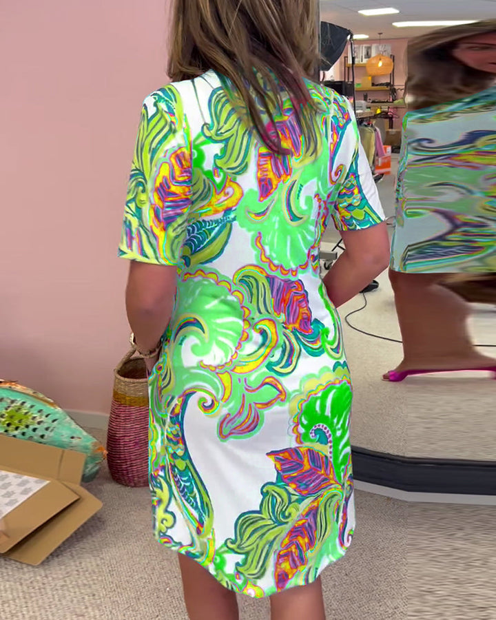 Janet | Colorful dress with unique pattern