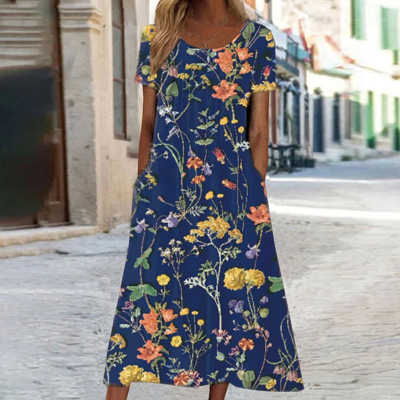 Isabella™ Boho Floral Dress with Tummy Coverage