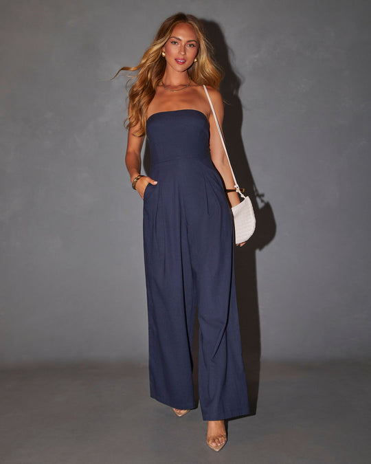 Aeris - Marine Tube-Top Jumpsuit