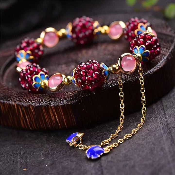 Natuurlijke Steen Bessen Armband