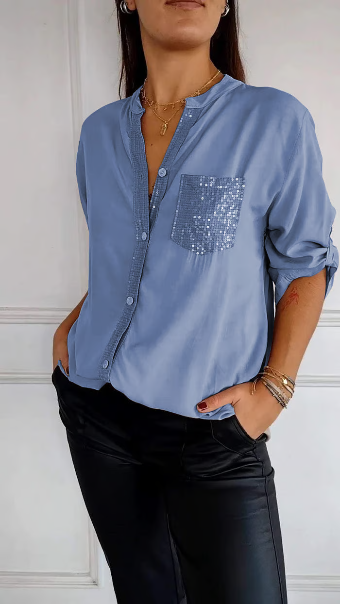 CAMILA™ Top | V-Neck Sequin Casual Top | 50% OFF