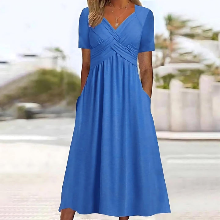 Jamaica™ Elegant Midi Dress with Tummy Coverage