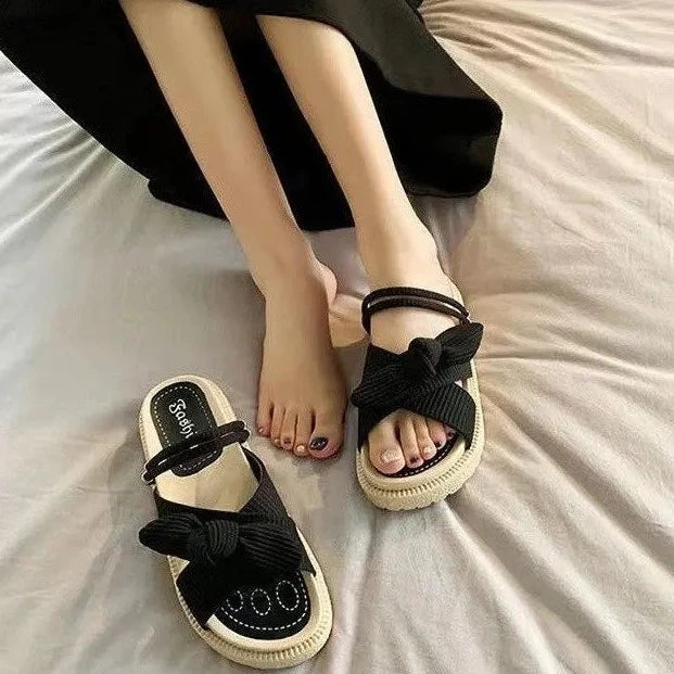 Seira | Comfy Sandals With Bow And Orthopedic Support