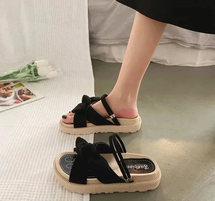 Seira | Comfy Sandals With Bow And Orthopedic Support